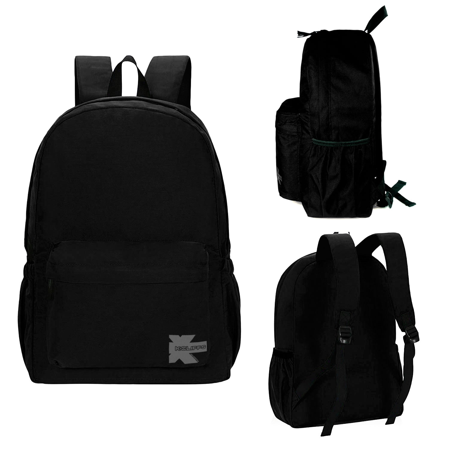 K-Cliffs Classic School Backpack High Quality Basic Bookbag Simple 