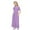 Purple, variant on Edvintorg Long Summer Dress for Girls Cute Solid Color Short Sleeve Stretchy A Line Dress with Pocket Casual Beach Maxi Dresses 4-14 Years