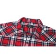 thumbnail image 4 of Men's Casual Flannel Plaid Shirt Sleeveless Cotton Plus Size Vest Red and Black S, 4 of 5