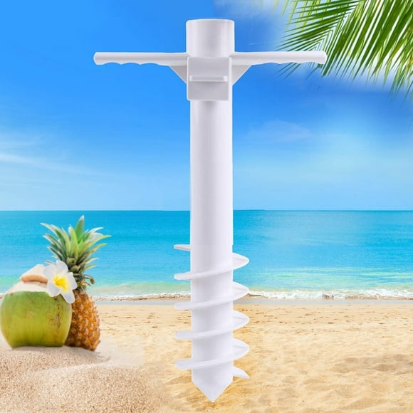 Xihbxyly Sombrilla de Playa Securetwist, Resistente Al Viento y de Plástico, Fácil de Instalar, Versátil para Redes de Voleibol y Cañas de Pescar, Ideal para Playa y Actividades Al Aire Libre, Tamaño
