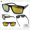 thumbnail image 2 of SA106 Polarized Rectangular Sport Sunglasses for Men UV400 Mirrored Lightweight Matte Tortoise Frame - Orange Mirror Lens, 2 of 6