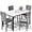 White & Grey, variant on Recaceik Dining Table Set for 4, Kitchen Table and Chairs Set of 4 Modern Faux Marble Dinner Tabletop with Upholstered Velvet Chairs for Apartment Small Space
