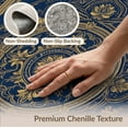 thumbnail image 6 of ODIKA 3'x5' Washable Accent Rug Personalized Round Symmetrical Exact Flannel for Bedside, Nursery Room, Pet Friendly & Non-Shedding, 6 of 7