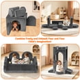 thumbnail image 5 of 12PCS Modular Kids Play Couch, Toddler Sofa, Children Creative Convertible Foam Sofa Living Room Sectional Couch for Boys Girls 3-8, Gray, 5 of 8