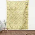 thumbnail image 3 of Ambesonne Japanese Fabric by the Yard Upholstery, Nature Chrysanthemum, 1 Yard, Sage Green Pale Mustard, 3 of 4