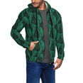thumbnail image 2 of Vsdgher Mint Bird Feathers Mens Hoodies Zip Hoodie, Hoodies for Men, Zip-up Hooded Sweatshirt-Medium, 2 of 5
