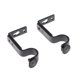thumbnail image 1 of 2pcs 18-22mm Adjustable Curtain Holder Curtain Drapery Rod Bracket (Black), 1 of 3
