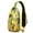 Yellow-45, variant on Vintage Sunflower and Butterfly Sling Backpack – Lightweight, Multi-pocket – Rustic Boho Yellow and Floral Bloom Print