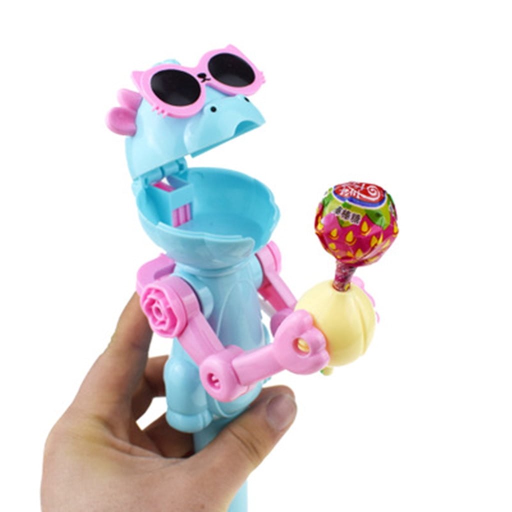 Creative Lollipops Artifact Funny Eating lollipop Robot Holder Stand Gifts Toys