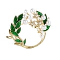 thumbnail image 1 of Women Brooch Sparkling Rhinestones Imitation Pearl Flower Shape Lapel Pin Suits Coats Bags Scarves Badge Versatile Accessory, 1 of 8