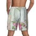 thumbnail image 3 of Kdxio Vintage Wood With Floral Print Men'S Swim Trunks With Compression Liner 7 Inch Inseam Quick Dry Swim Shorts, 3 of 7