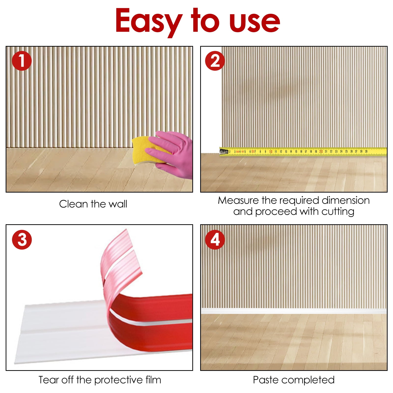 Wall Corner Protector Self Adhesive Wall Edge Trim Peel and Stick Corner Molding Trim Flexible Corner Edge Guard Easy to Install Wall Corner Guard for Wall Edge Table Corners