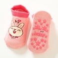 thumbnail image 2 of kpoplk Baby Winter Socks Baby Cotton Crew Cute Anti Slip Animal Socks Cloud Knitting Toddler Boy Socks(Pink), 2 of 3