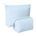 thumbnail image 1 of Set de bolsas de maquillaje Huhumy Cute Cosmetic Pouch Seersucker Blue, 1 of 7