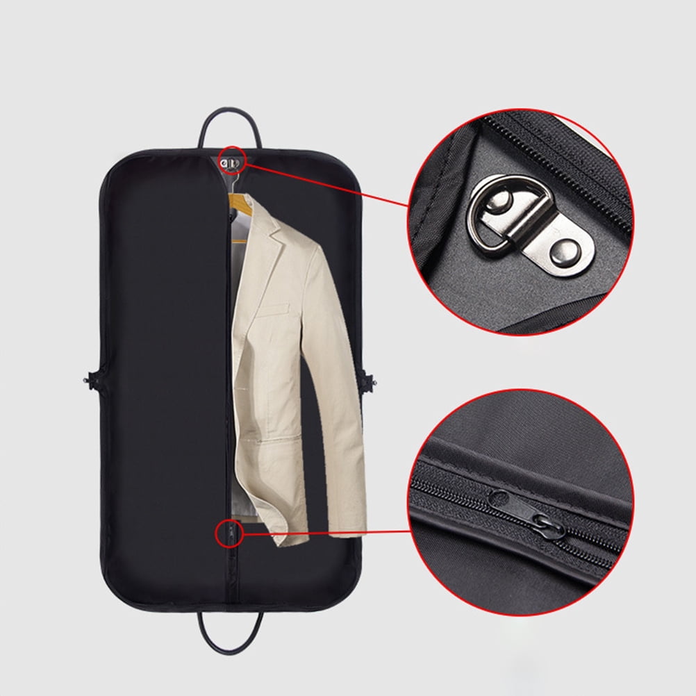 CATIEBYE Oxford Cloth Suit Cover Black Garment Carrier Zipper Coat Bag Prevents Wrinkles