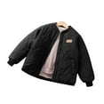 thumbnail image 4 of IVEYRTF Kids Solid Color Button Down Collar Jacket Large Pocket Coat Long Sleeve No Hood Outerwear for Boys and Girls Fall Winter Warm Casual(Black#1,14 Years), 4 of 8