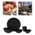 thumbnail image 1 of en Miniatura Accesorios de Cocina 1: 6 Plato Tazón Tazas Set Cumpleaños Cocina Comida DIY para Juego de Cocina Adultos Negro CUTICAT plato de cocina de casa de muñecas, 1 of 8