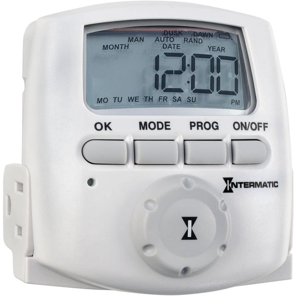 Intermatic DT620 Heavy Duty Indoor Digital Plugin Timer, White