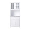 thumbnail image 3 of American Furniture Classics OS Home and Office Buffet and Hutch with Framed Glass Doors and Drawer, Large, White, 3 of 7