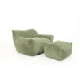 thumbnail image 2 of Jopath Bean Bag Chair with Footstool, Oversized Comfy Beanbag Living Room Lazy Sofa, Floor Sofa for Gaming Reading Living Room Bedroom Green, 2 of 9