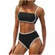 thumbnail image 1 of Trajes de Baño para las Mujeres con Impresión de Leopardo Cintura Alta, Bikini Sexy Dividido con Almohadillas Extraíbles, 1 of 9