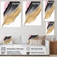 thumbnail image 4 of Designart Minimalism Pink And Gold Cubic Fusion II Canvas Wall Art, 4 of 5