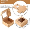 thumbnail image 3 of Mini caja de papel Kraft de 50 piezas con ventana, caja de embalaje para regalo, caja de regalo para jabón casero, 3 of 4