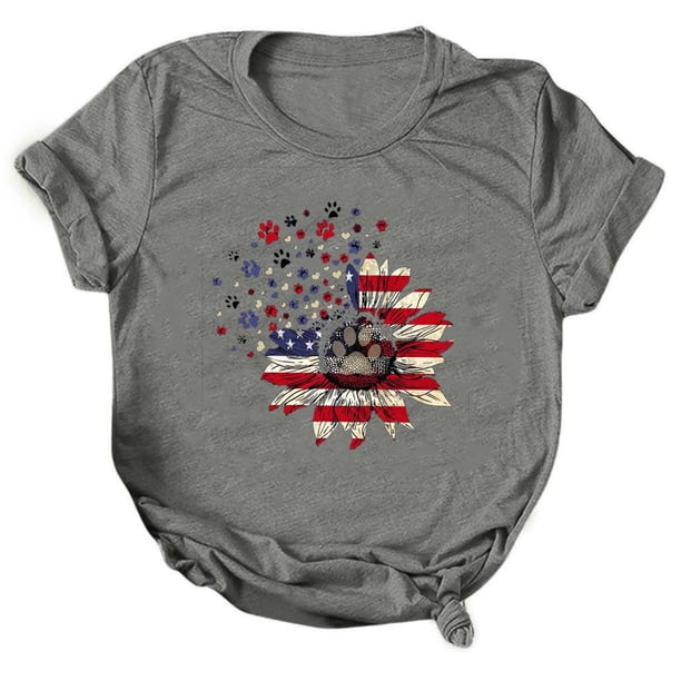 Gibobby Camisetas Mujer Baratas Manga Corta Blusa Mujer Blusa Top Básica(Gris,CH)