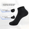 thumbnail image 5 of XIRQI Women Bamboo Ankle Socks Thin Soft Low-Cut Lightweight Breathable Sock 5 Pairs (White, Large), 5 of 7