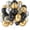 Black White Gold, variant on Metallic Black Gold Silver Confetti Latex Balloon Set, Helium Party Balloons for Graduation Birthday Wedding Retirement New Year Party Decorations