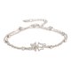 thumbnail image 1 of Pulsera de mariposa de doble capa para mujer de Plata de Ley 925, pulsera ajustable, regalo de joyería lindo y encantador, 1 of 7