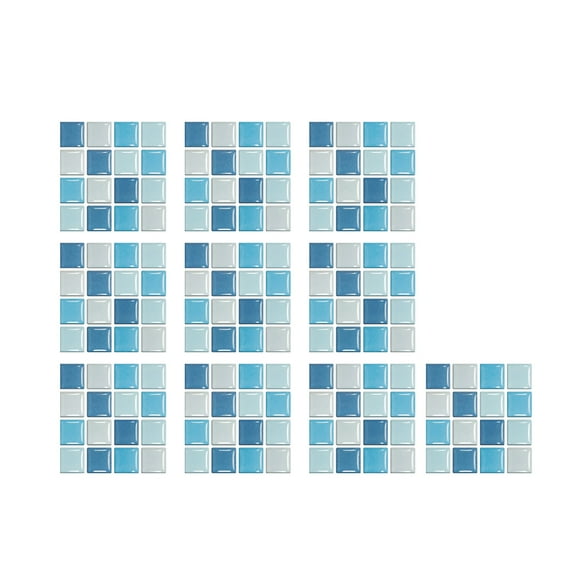 10Pc Peel And Stick Tile Stickers 3D Mosaic Crystal Glass Tiles, Waterproof Self-Adhesive Wall Decals For Diy Kitchen Backsplash, Bathroom, Living Room, Bedroom Renovation