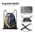 thumbnail image 4 of Honeii Vintage Starry Sky Labrador A Print Drawstring Backpack,Drawstring Bags String Backpack Gym Cinch Sack Backpack Sport Bag Draw-Medium, 4 of 6
