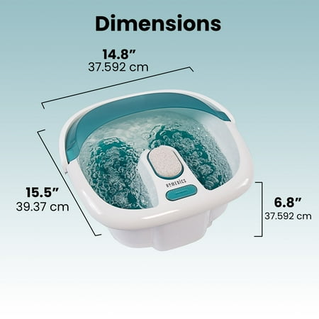 Homedics - Bubble Foot Spa with Heat Boost Power - White/Gray