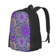 thumbnail image 2 of PUREYAH Lightweight Travel Backpack, Simple Modern Islamic Mandala Turkish Floral Hiking Backpack School Bag with Laptop Compartment for Women Men, 2 of 6