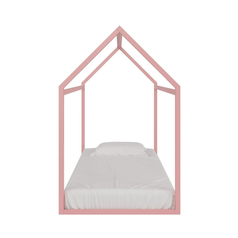 Little Seeds Skyler Kids Montessori House Floor Bed Twin Blush