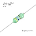thumbnail image 2 of 25Pcs 0410 Color Ring Inductor 470uH 0.5W Axial RF Choke Coil, 2 of 4