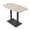 Lakeland Salt w/Black Base, variant on 60" Small Boat Bistro Height Table Double Metal Base Bar Table