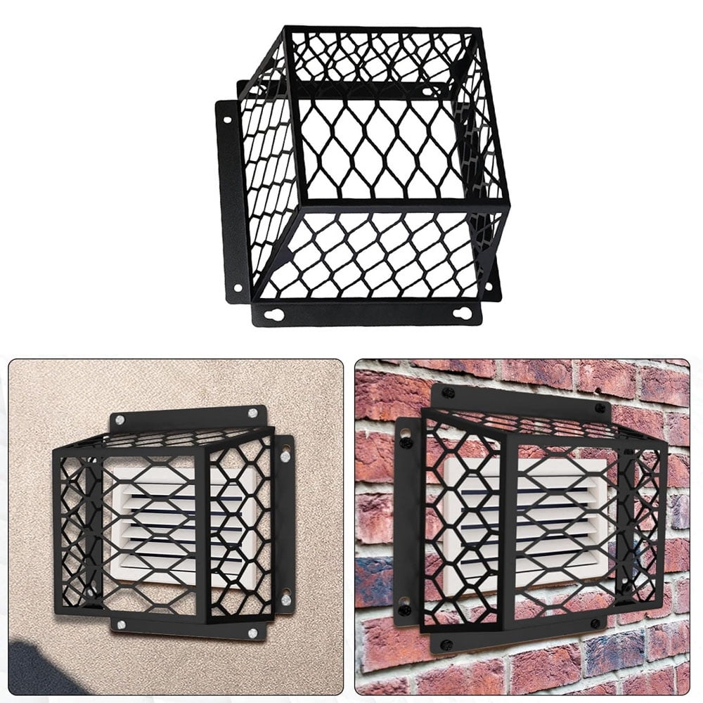 TOP-MAX Carbon Steel Dryer Vent Bird Guard with Screws, Universal Outdoor Dryer Vent Cage Cover fit for 3" to 4" Dryer Vents Cover, White