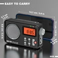 thumbnail image 4 of Portable Am Fm Radio, Compact Personal Radio, Transistor Radio with Loud Speaker, Digital Time Display, Battery Operated or DC USB, Clear Dial, Headphone Jack, Perfect for Indoor, Outdoor Use- Black, 4 of 7
