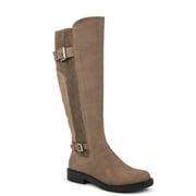 WHITE MOUNTAIN Shoes Meditate Womens Tall Riding Boot 9.5 Chestnut/Fabric
