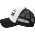 thumbnail image 3 of Football Mom Cute Trucker Hat Baseball Cap Men Mesh Ponytail Hat Women Dad Hat Adjustable Sun Hat Black, 3 of 8
