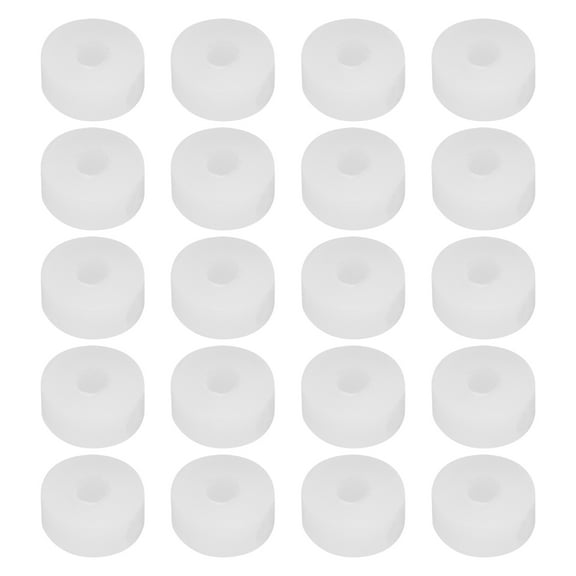 Uxcell Silicone Rubber Flat Washer, 0.98" OD x 0.31" ID x 0.39" Thickness, White 20Pcs