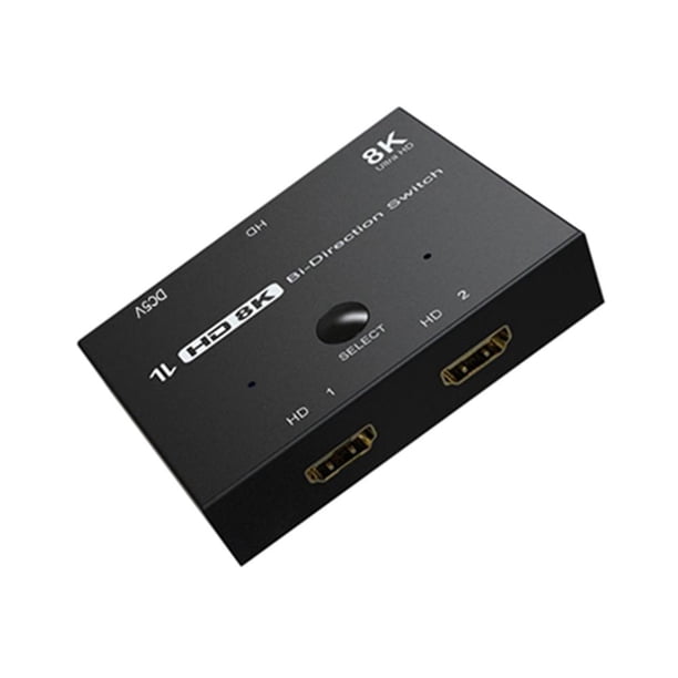 Adaptador de conmutador 2.1 compatible con HDMI Divisor 4K 8K 1x2 2x1 para conmutador PS4