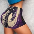 thumbnail image 4 of Fotbe Astronaut Floating purple Space Shorts Sin Costuras – Shorts Deportivos de Cintura Alta para Mujer, Elásticos para Gimnasio, Yoga, Running o Ciclismo-Medium, 4 of 8