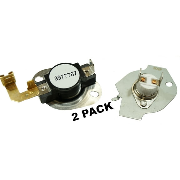 2-Pack Clothes Dryer Thermostat & Fuse Kit – Compatible with Whirlpool 279816