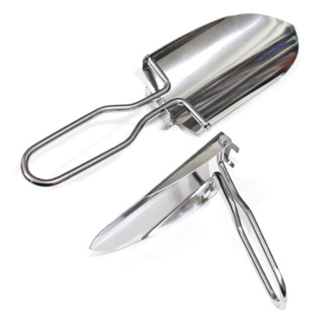 Pala plegable YONGSHENG de acero inoxidable con 2 bolsas de transporte