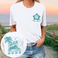thumbnail image 6 of Beach T Shirts for Women Hibiscus Flower Palm Tree Shirt Tropical Graphic Tees Summer Beach Vacation Tops, 6 of 7