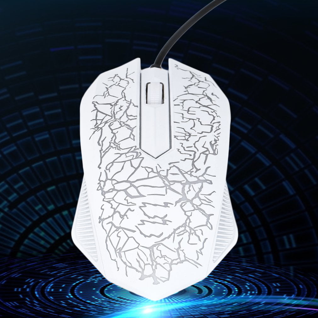 Small Special Shaped 3 Buttons USB Wired Luminous Gamer Computer Gaming  Mouse