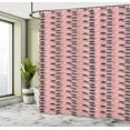 thumbnail image 4 of Ambesonne Aztec Boho Shower Curtain, Arrows with the Feathers, 69"Wx84"L, Blush and Dark Reseda Green, 4 of 4